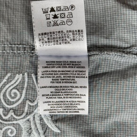 Guess Embroidered Men's Shirt - NWT - 100% Cotton - Western - Illusion Blue - Picture 13 of 13